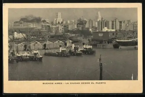 AK Buenos Aires, La Ciudad Desde el Puerto
