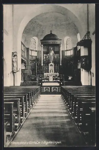 AK Gorheim b. Sigmaringen, Klosterkirche Innenansicht