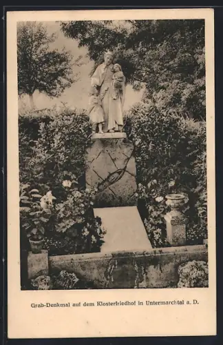 AK Untermarchtal a. D., Grab-Denkmal auf dem Klosterfriedhof