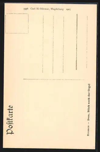 AK Bremen, Dom, Blick nach der Orgel