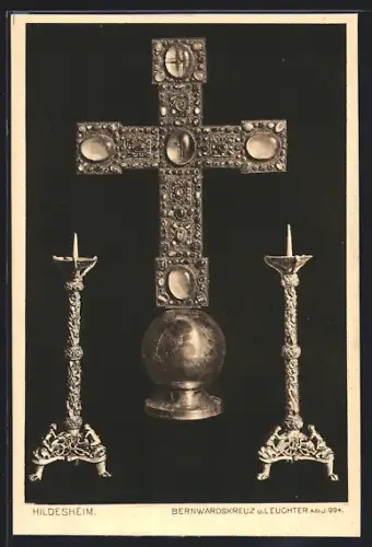 AK Hildesheim, Bernwardskreuz und Leuchter