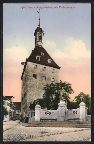 AK Heilsbronn, Kriegerdenkmal mit Katharinenturm