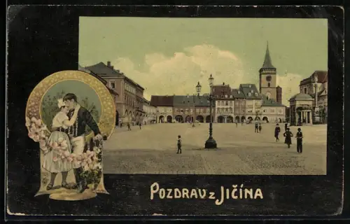AK Jicin, Blick auf den Marktplatz