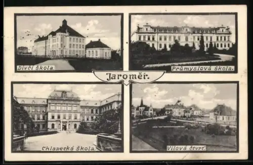 AK Jaromer, Divci skola, Vilova ctvrt, Prumyslova skola