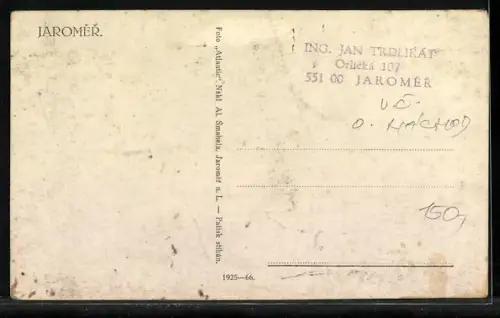 AK Jaromer, Ulice, A. Hubner