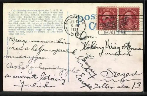 AK Milwaukee, WI, New Concrete Bridge, Juneau Park