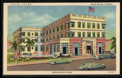 AK Miami Beach, FL, Blick auf Hotel Astor