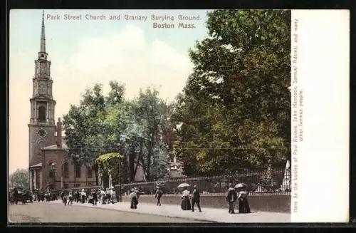 AK Boston, MA, Park Street Church and Granary Burying Ground