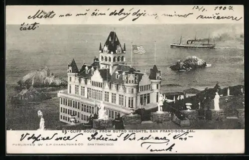 AK San Francisco, CA, Cliff House from Sutro Heights