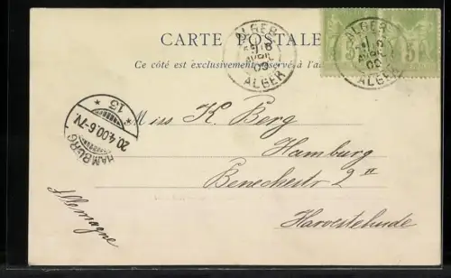 AK Alger, Le Boulevard de la Republique et le Palais Consulaire