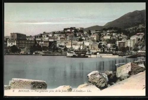 AK Bougie, Vue generale prise de la Jetée Abd-el-Kader