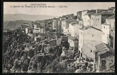 AK Constantine, Le Quartier des Tanneurs sur le Ravin du Rummel