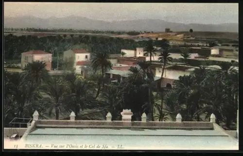 AK Biskra, Vue sur l`Oasis et le Col de Sfa