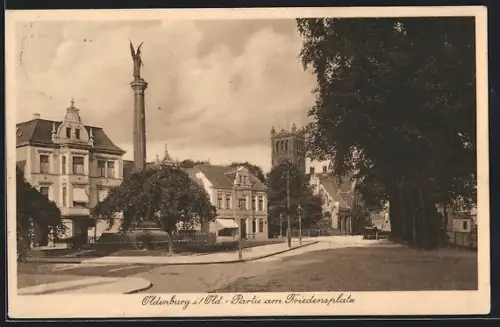 AK Oldenburg i. Old., Partie am Friedensplatz