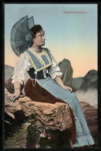 AK Appenzell, Appenzellerin in Tracht