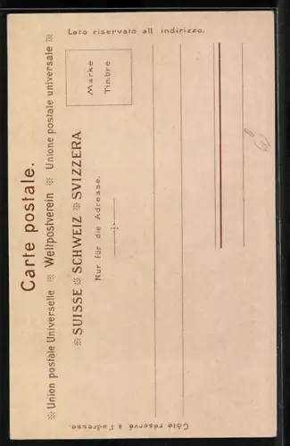 AK Bern, Frau in Tracht mit Alpenblumen