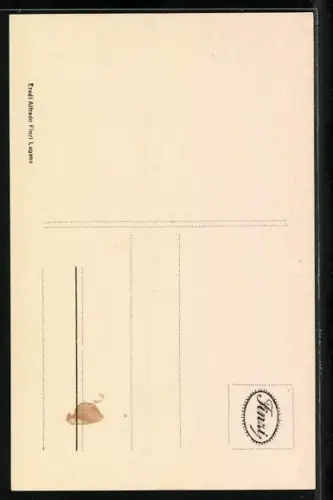 AK Costume Ticinese, junge Frau mit Rechen & Weidenkorb