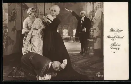 AK Schauspieler Pola Negri und Reinhold Schünzel im Film Madame Dubarry