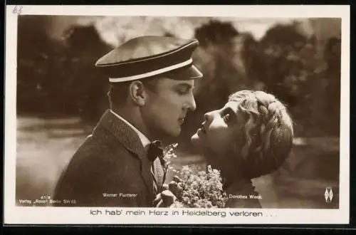 AK Ich hab` mein Herz in Heidelberg verloren, Filmszene mit Dorothea Wieck