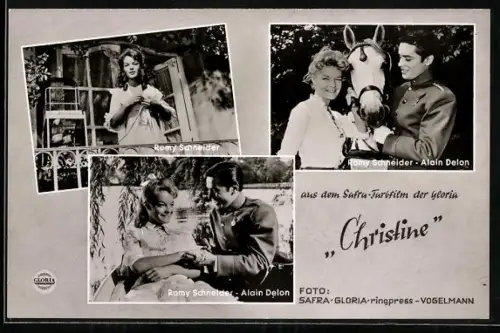 AK Romy Schneider und Alain Delon in Christine