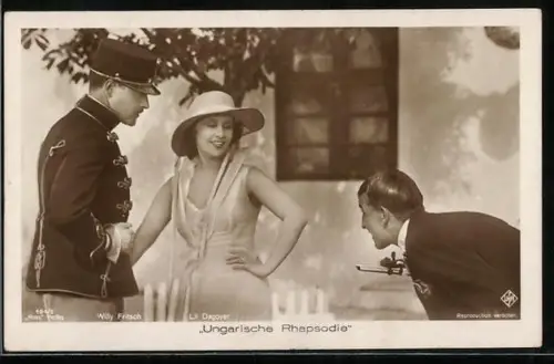 AK Filmszene aus Ungarische Rhapsodie mit Lil Dagover und Willy Fritsch