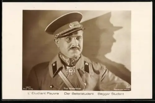AK Filmszene aus Der Bettelstudent mit Paul Westermeier