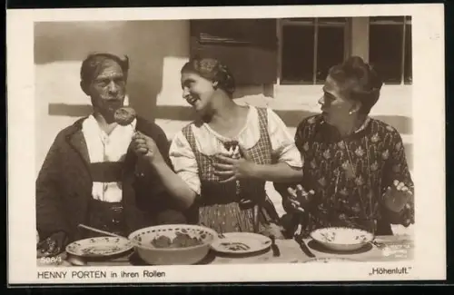AK Filmszene aus Höhenluft, Henny Porten