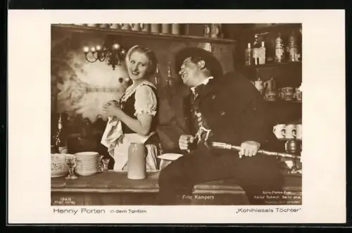 AK Filmszene aus Kohlhiesels Töchter, Henny Porten und Fritz Kampers
