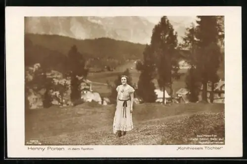 AK Henny Porten in ihrem Film Kohlhiesels Töchter, Filmszene