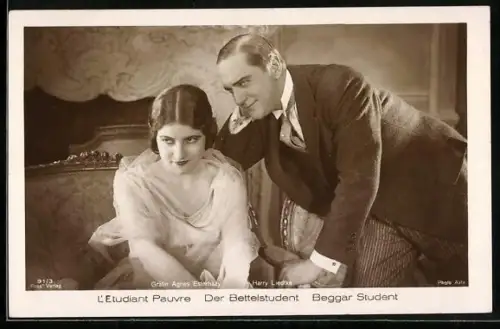 AK Der Bettelstudent, Filmszene mit Gräfin Agnes Esterhazy und Harry Liedtke