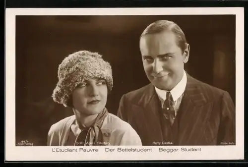 AK Schauspielerin Gräfin Agnes Esterhazy und Harry Liedtke in Der Bettelstudent