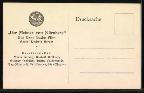 AK Der Meister von Nürnberg, Maria Solveg und Gustav Fröhlich in einer Filmszene