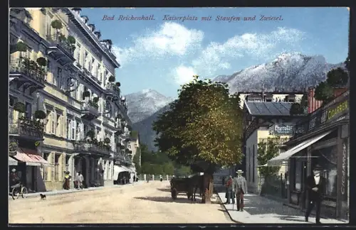 AK Bad Reichenhall, Kaiserplatz mit Staufen und Zwiesel