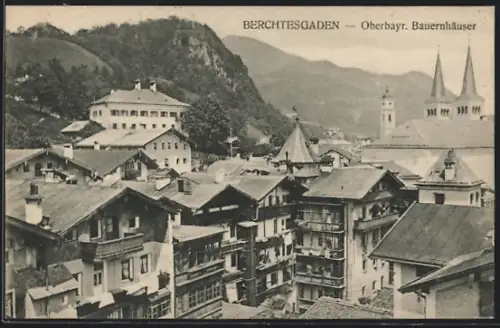 AK Berchtesgaden, Oberbayer. Bauernhäuser