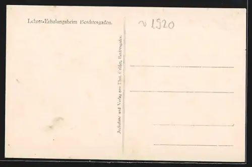 AK Berchtesgaden, Lehrer-Erholungsheim