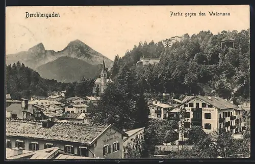AK Berchtesgaden, Partie gegen den Watzmann