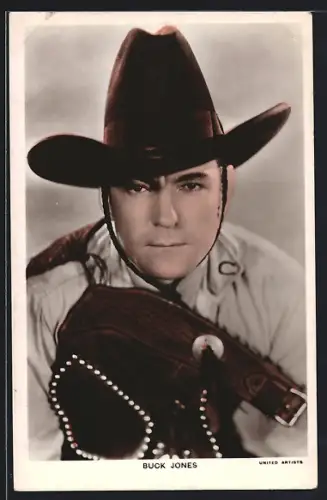AK Schauspieler Buck Jones mit Cowboyhut