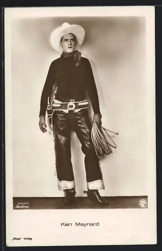 AK Schauspieler Ken Maynard als Cowboy