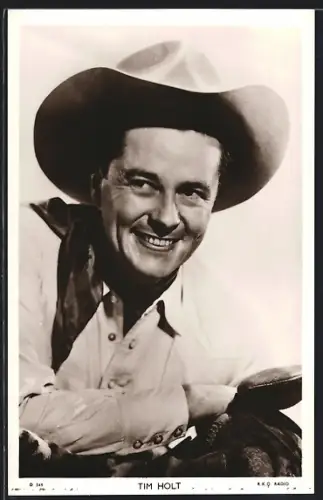 AK Schauspieler Tim Holt mit Cowboyhut