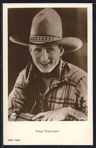 AK Schauspieler Fred Thomson mit Cowboyhut