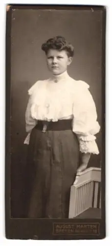 Fotografie August Marten, Bremen, Am Wall 77/78, Porträt einer jungen Frau