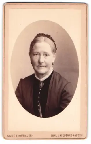 Fotografie Hause & Hofbauer, Suhl, Porträt einer älteren Dame