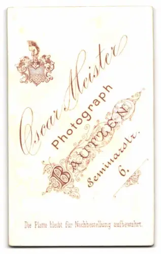 Fotografie Oscar Meister, Bautzen, Seminarstr. 6, Porträt einer jungen Frau