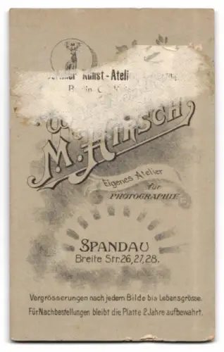 Fotografie M. Hirsch, Spandau, Breite Str. 26, 27, 28, Zwei Kinder mit Schleifen im Haar