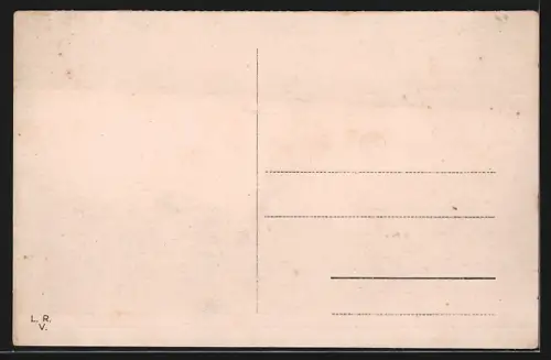 Künstler-AK Ijmuiden, Botters in de Haven