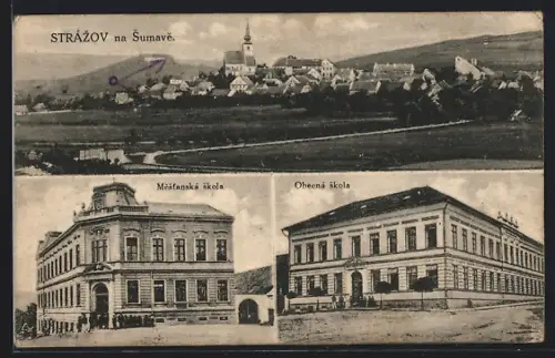 AK Strázov na Sumave, Mesfanska skola, Obecná skola