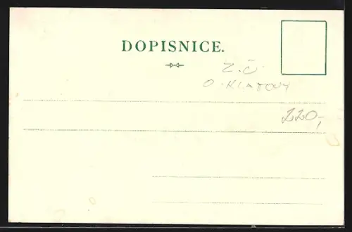 Künstler-Lithographie R. Körber: Velhartice, Burg und Wappen