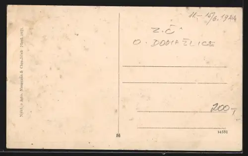 AK P. C. Kubice, Lesni restaurace a pensionat K. Bohmana Babylon