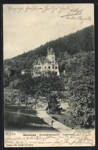 AK Marienbad, Alexandrinenquelle, Luginsland