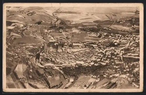 AK Eger, Ortsansicht vom Flugzeug aus